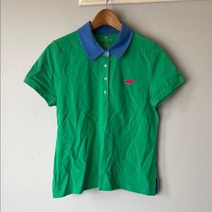 Talbots Green & Blue Polo Shirt – Watermelon Embroidery (Medium Petite)